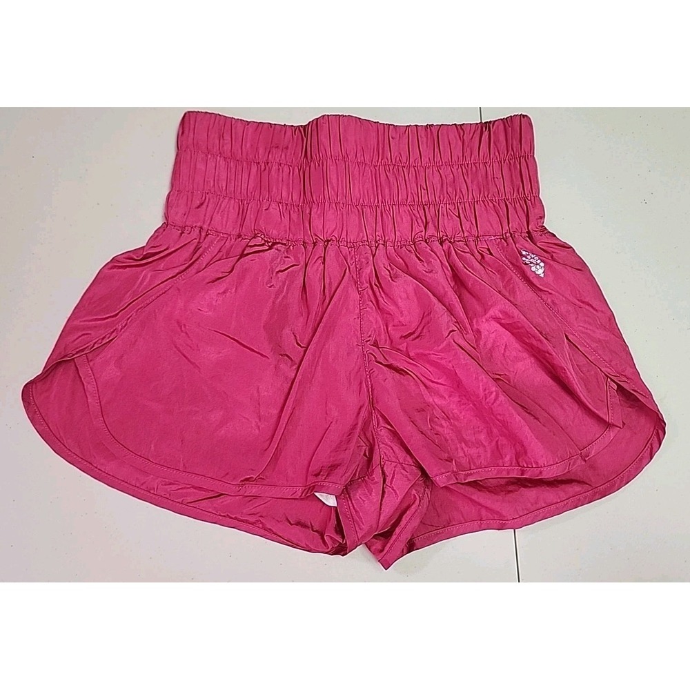 FREE PEOPLE MOVEMENT The Way Home MAGENTA Softshell LINED High-Rise SHORTS Sz S